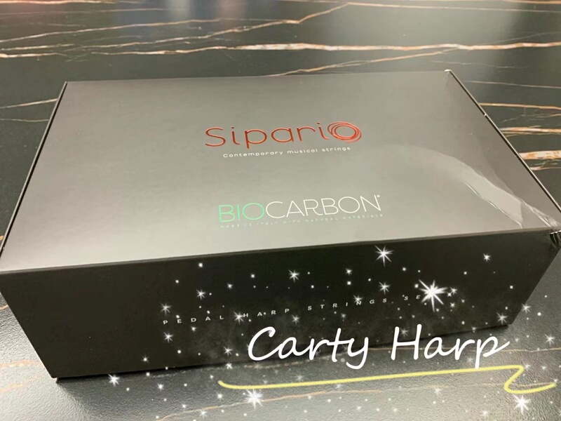 Authentic Salvi Sipario - Biocarbon Pedal Harp Strings Made of Sugarcane Fiber, Degrees 2-5 