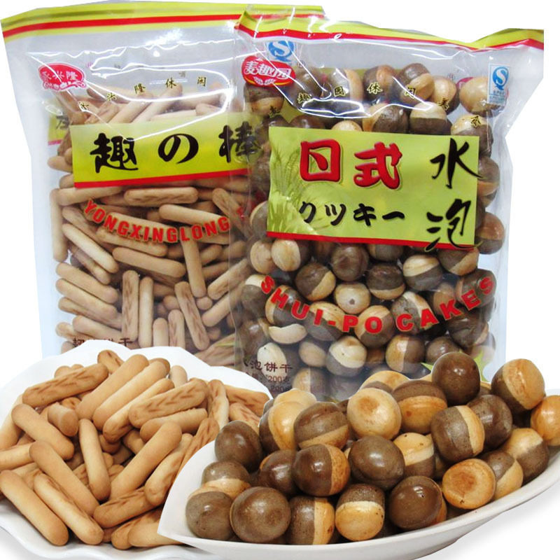 New Yongxinglong Blister Biscuits 180g * 6 packs Japanese-style Bubble Cake Bubble Cake Round Cake Nostalgic Snacks