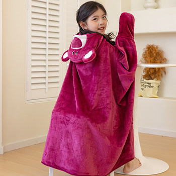 Winter shawl throw cute thickened blanket