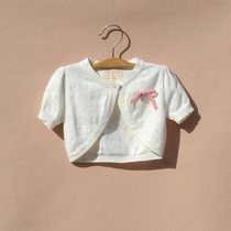 Summer shawl baby summer cardigan Korean style girls short dress small coat suspender skirt with waistcoat