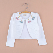 Childrens clothing spring and autumn thin Korean version of childrens long-sleeved shawl girl princess outside Cardigan small childrens short coat