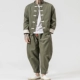 Phong cách Trung Quốc Tang phù hợp với giới trẻ nam phù hợp với mùa xuân và mùa thu Phật Hanfu retro phong cách quốc gia trang phục giản dị áo khoác nam dài tay đồ bộ nam