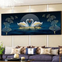 2021 New Cross Stitch Swan heart heart print living room bedroom fashion simple modern self embroidery hand thread embroidery