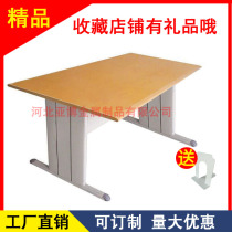 Steel Wood Library Reading Desk Fire Protection Panel School Reading Room Combination Table And Chairs Desk Meeting Table Training Table