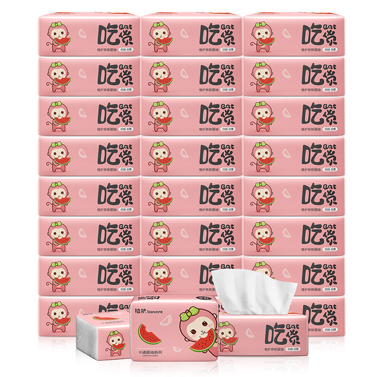 Plant care new other unscented wood pulp baby log extractable toilet paper 30 packs full box of paper towel surface extractable napkin