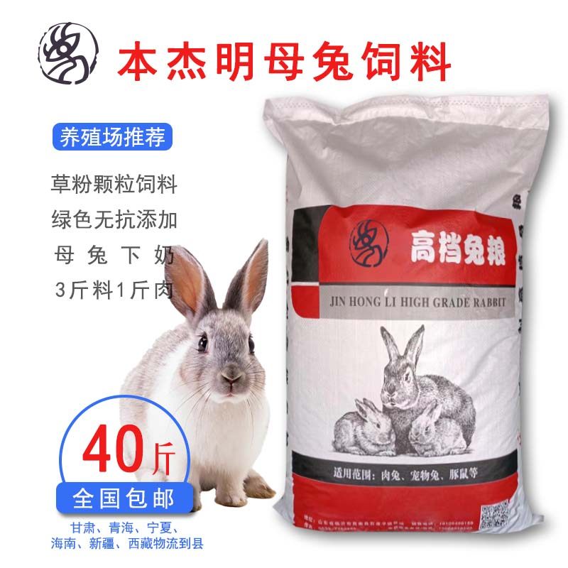 Belgian mother rabbit lower milk into rabbit Tifat grass powder grain feed Home Rabbit pet Rabbit Rabbit Universal Rabbit Grain