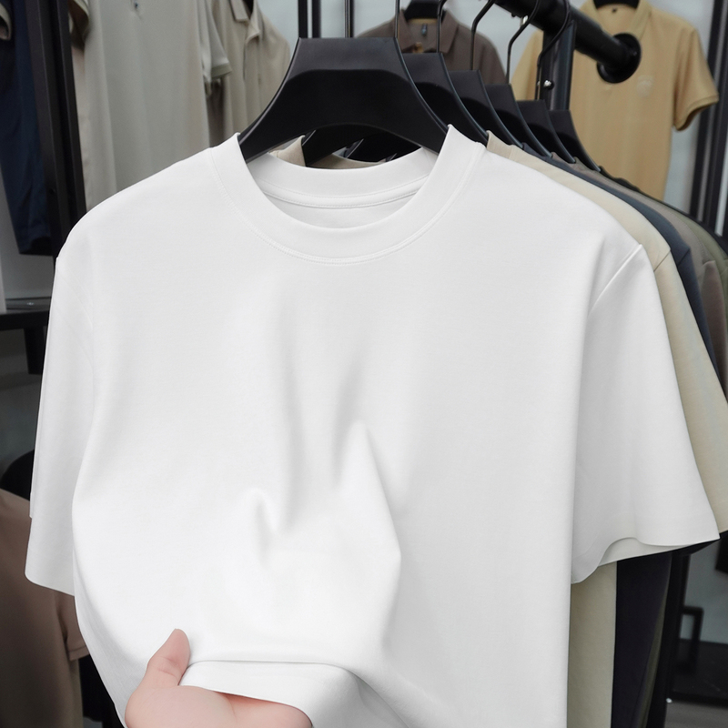 Outlet Genuine Product Clearance Round Neck Short-Sleeve T-Shirt for Men, Summer Versatile Pure Cotton Breathable Sports Outdoor Casual Tee Shirt