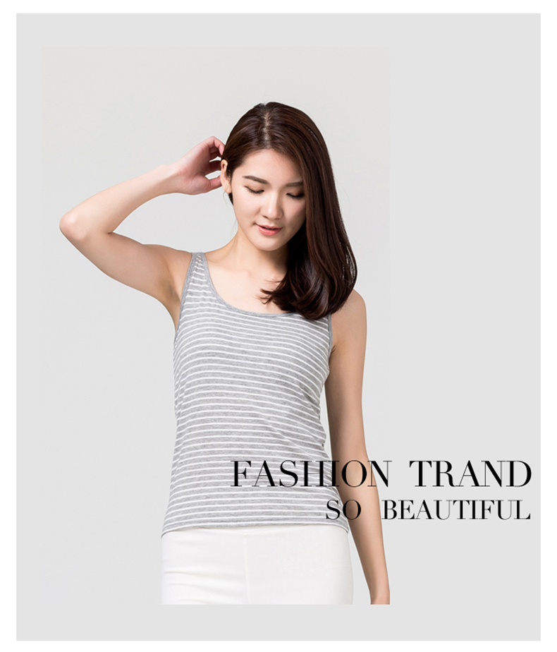Áo ngực nữ sọc bông với đồ lót phụ nữ có đệm ngực tích hợp tập hợp dày áo ngực không dây đeo nữ đồ vest nữ