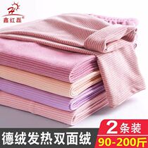 Developed female deluge sweaters spontaneously hot autumn winter pants and large-scale high-waist elastic lady warm trousers