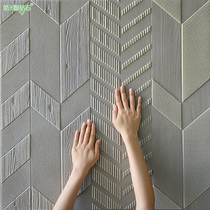 Self-adhesive wall stickers Wood grain creative 3D three-dimensional wallpaper living room bedroom wall stickers wallpaper background wall self-adhesive paper A7