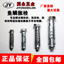  Fish scale pull explosion foam brick block brick light body brick Galvanized expansion screw expansion tube one-piece pull explosion expansion bolt