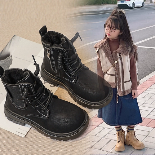 Martens, утепленные короткие сапоги для мальчиков, 2023, осенние, тренд сезона