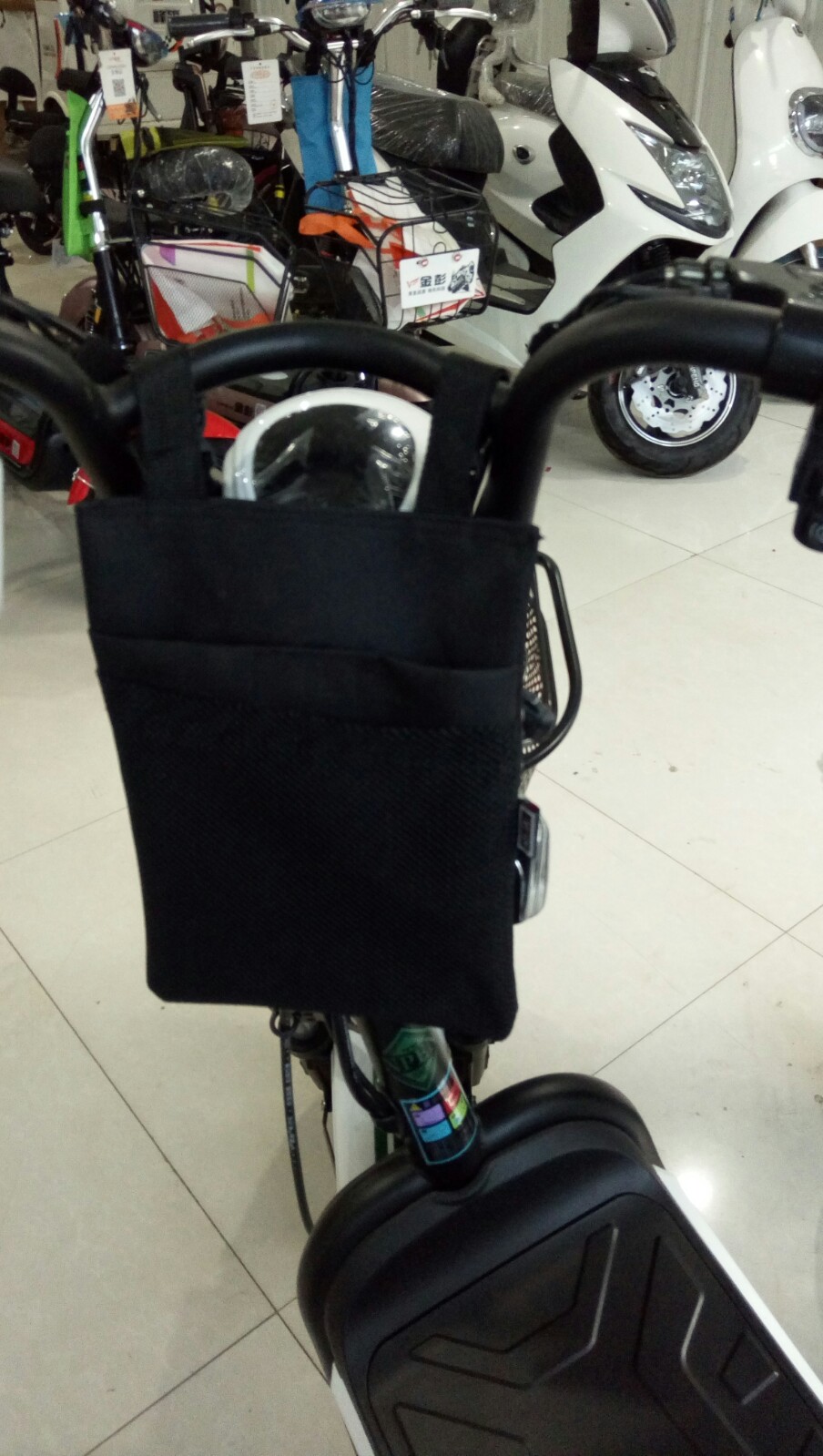 Xe điện phía trước túi xe đạp túi xe điện phía trước treo túi lưu trữ túi gấp phụ kiện xe hơi túi điện thoại di động túi đựng headphone