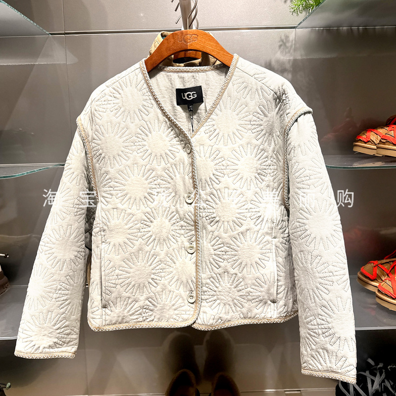 Ugg26 Spring New Women's Quilted Jacket, Fashionable Inner Layer with Sunburst Design, 1175159A