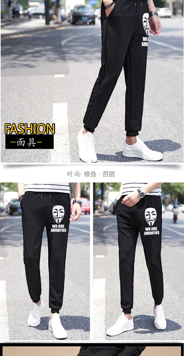 Xã hội Thanh niên Thể thao Quần âu Đặt quần áo cho học sinh nam Xu hướng áo ngắn Quần áo nam Bộ hai mảnh mùa hè quần áo nam