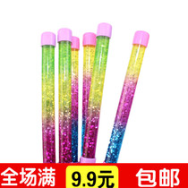 Douyin fairy pen magic wand gel pen gel pen Crystal ballpoint pen liquid quicksand creative little fairy gel pen Black