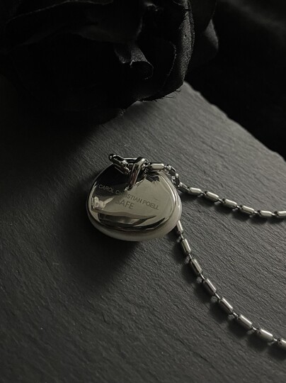 Kiosk Eye Couple Sterling Silver Necklace for Men and Women Trendy Light Luxury High-End Ccp Design Jewelry ins Hip-Hop Accessories