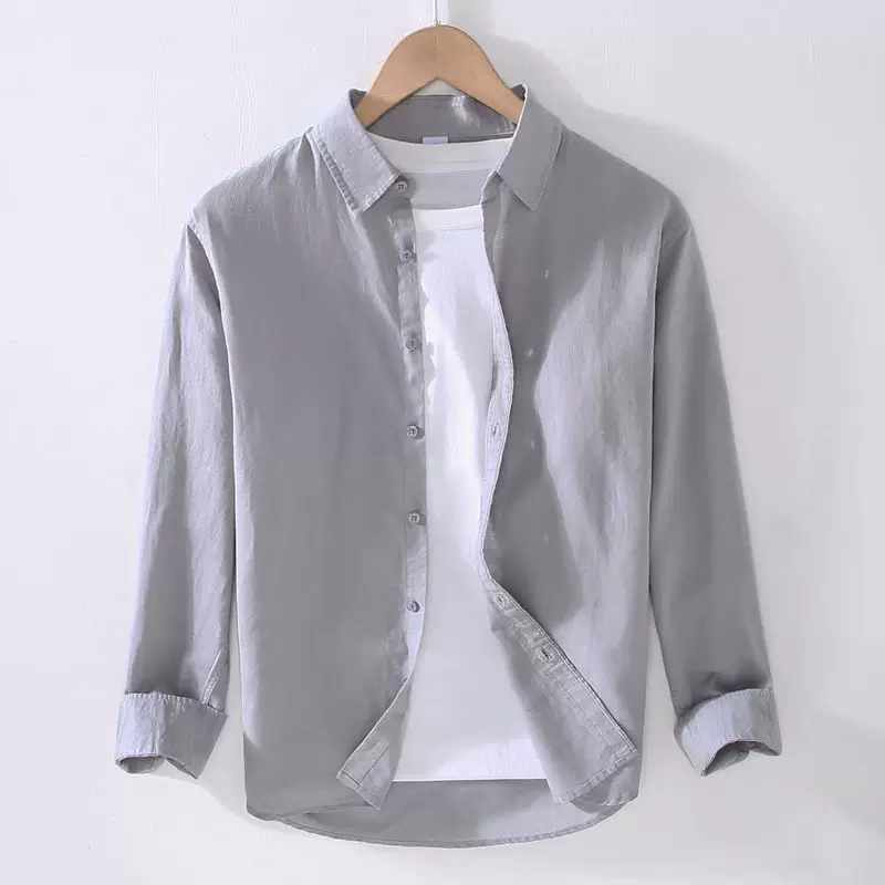 Японская рубашка, летняя одежда для Freizeit на отдых, oversize, хлопок и лён
