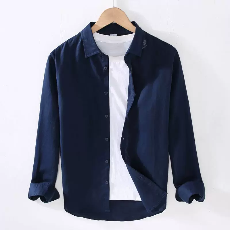 Японская рубашка, летняя одежда для Freizeit на отдых, oversize, хлопок и лён