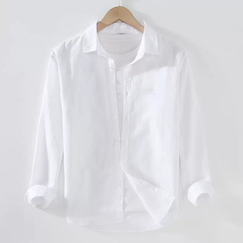 Японская рубашка, летняя одежда для Freizeit на отдых, oversize, хлопок и лён