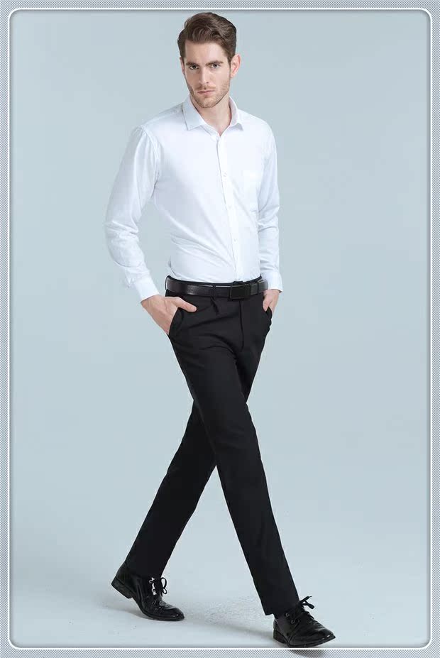 Quần tây nam công sở, công sở trung niên, mặc màu đen, mỏng, bộ đồ thẳng, bộ đồ, quần, mùa thu, bộ đồ dày, quần, nam quần tây nam đẹp