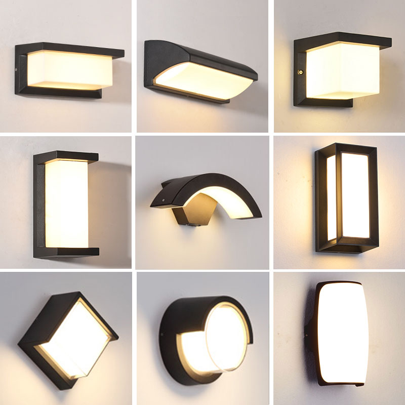 LED super bright outdoor waterproof Villa Courtyard Corridor Exterior wall Terrace Balcony Garden gate aisle Garden wall lamp