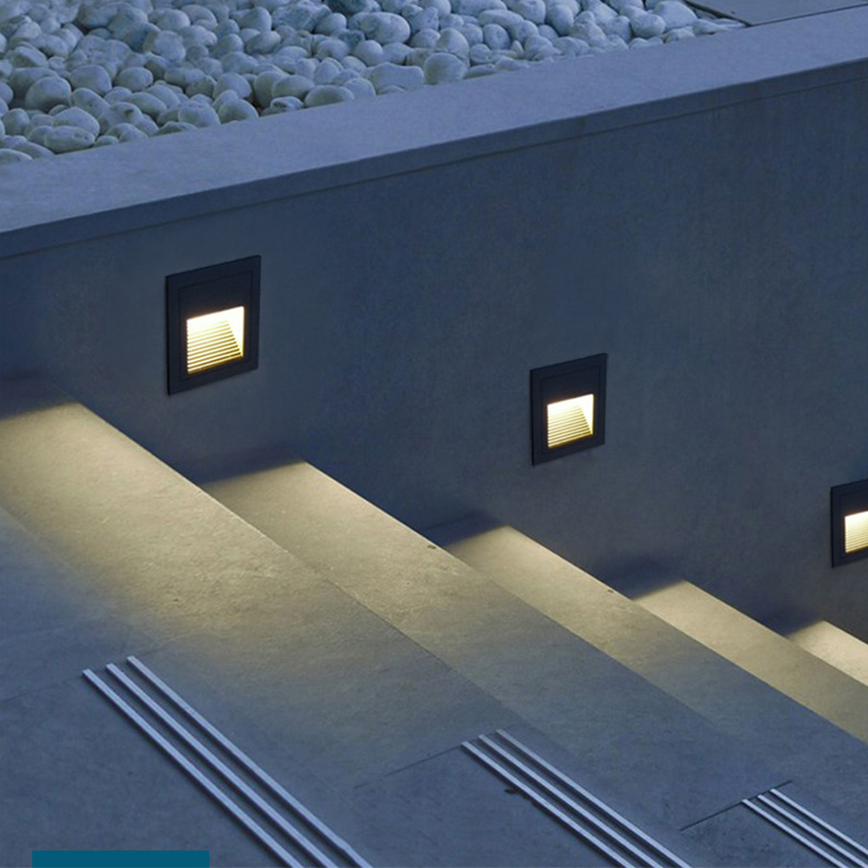 Led ground lamp 86 Type of embedded waterproof outdoor walkway lamp stairs Step Steps human induction lamp