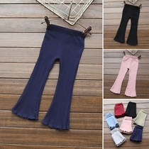 Girls fashion Bell pants spring and autumn 4 Foreign Children 3 long pants 5 babies 6 small children 8 leggings 7 years old