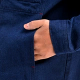 Хлопковый джинсовый осенний комбинезон подходит для мужчин и женщин, увеличенная толщина, защита от ожогов, большой размер