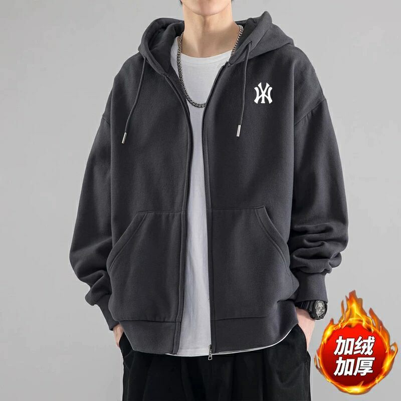 [90% off Special Zone] Hooded Cardigan Sweatshirt for Men, Spring and Autumn 2026 New Style, Sports Casual Zipper Jacket for Men, Large Size