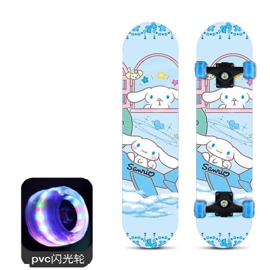 Kuromi Scooter Kidsren 6 to 12 Years Old Four-Wheel 8 to 15 Girls Melody Pacha Dog Skateboard Toy