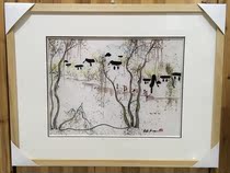 Su embroidery handmade embroidery single-sided embroidery finished gift Chinese style wall hanging painting living room decoration porch painting