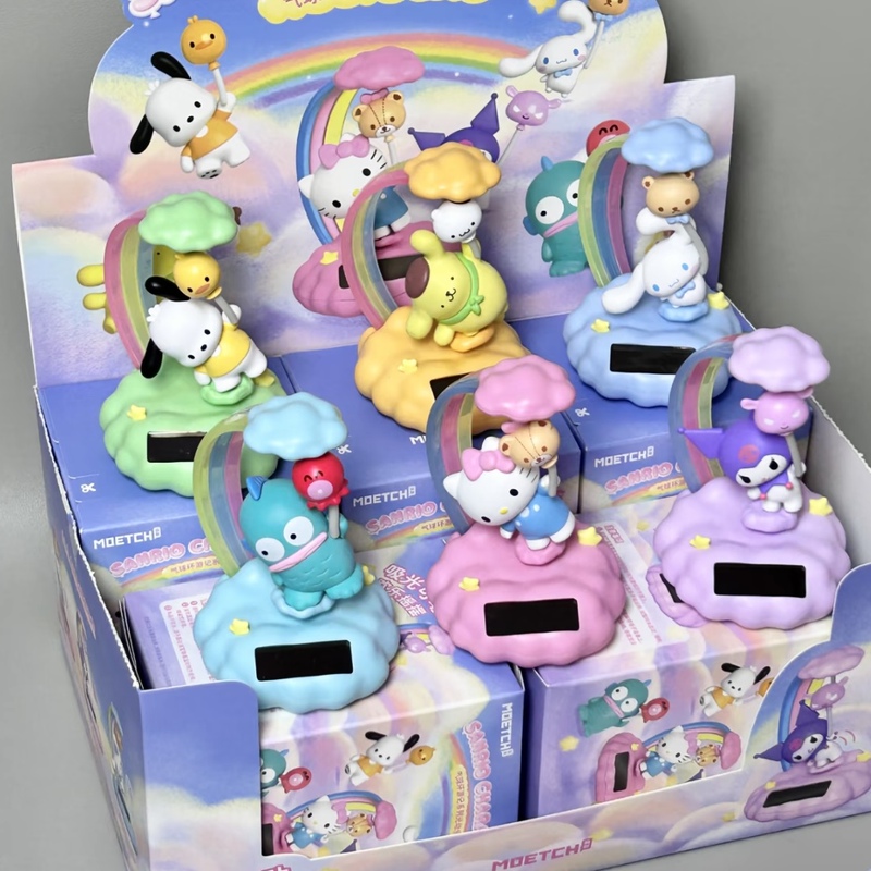 Authentic New Sanrio Balloon Journey Series Light-Up Blind Box Trendy Toy Movable Figurine Birthday Gift