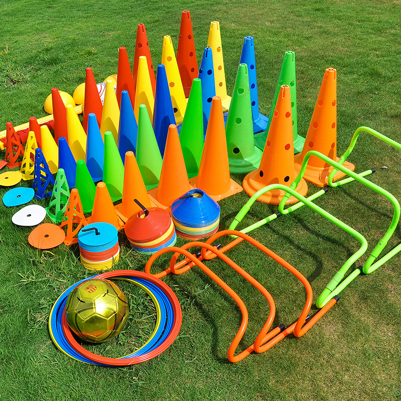 Football Training Equipment Sign Bucket Marker Sign Bar Sign Cone Barrier Signs Disc Basketball Training Supplies
