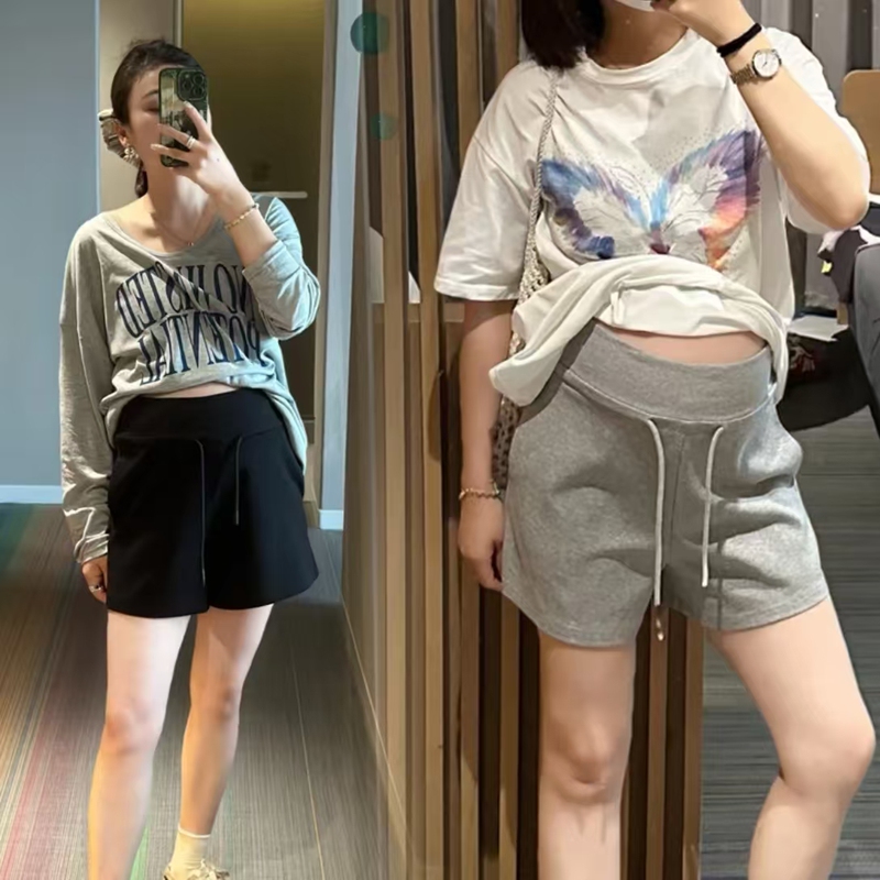 Maternity Pants 2026 Summer Outdoor Sports Style High-Waisted Pregnancy Belly-Free Casual Pants Fashionable Shorts Versatile Pants