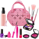 Детская реалистичная косметическая игрушка, комплект, лак для ногтей, база под макияж, коробка для косметики для принцессы, популярно в интернете, подарок на день рождения