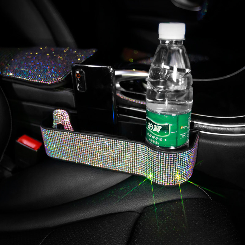 Car car seat gap multi-purpose storage box storage box with diamond cute fashion car interior storage box men and women