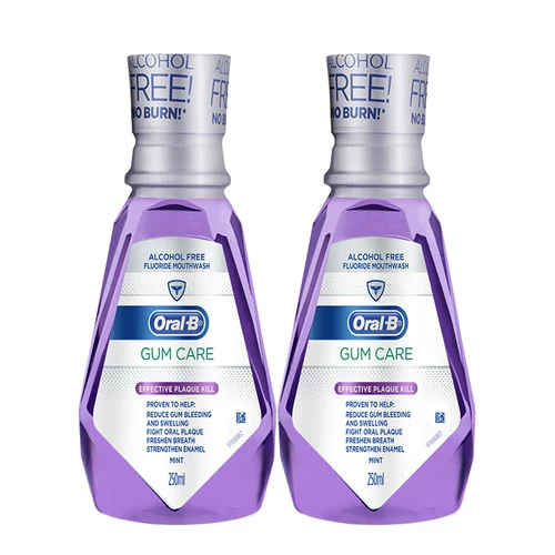 Oralb Oule B Официальные жидкости для полоскания рта, свежий во рту, затаив дыхание вино, без алкоголя, добавить мужчин и женщин 250 мл*2 бутылок