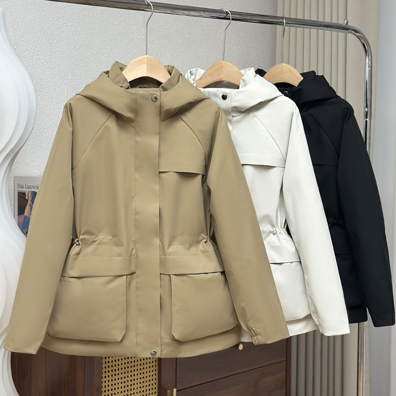 European High-Quality down Jacket for Women, Mid-Length, Hooded, Loose-Fitting, Casual, Versatile Parka Coat