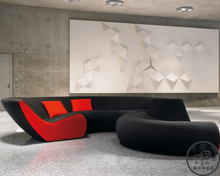 Walter konll khoanh tròn đồ nội thất sáng tạo Sofa thiết kế hình chữ S Sofa hình sợi thủy tinh cong ghế xếp thư giãn dakita