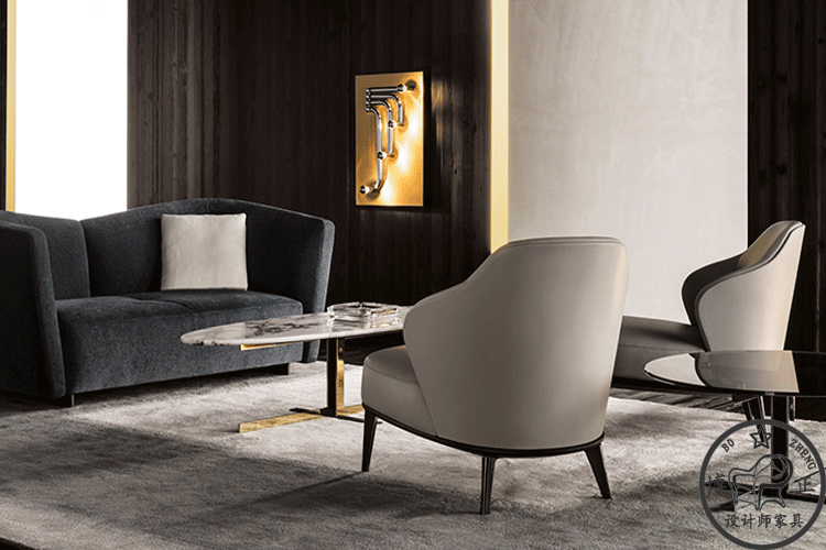 LESLIE Sillón tapizado thiết kế nội thất sáng tạo nghệ thuật Bắc Âu ghế phòng chờ cá tính ghế tựa bệt
