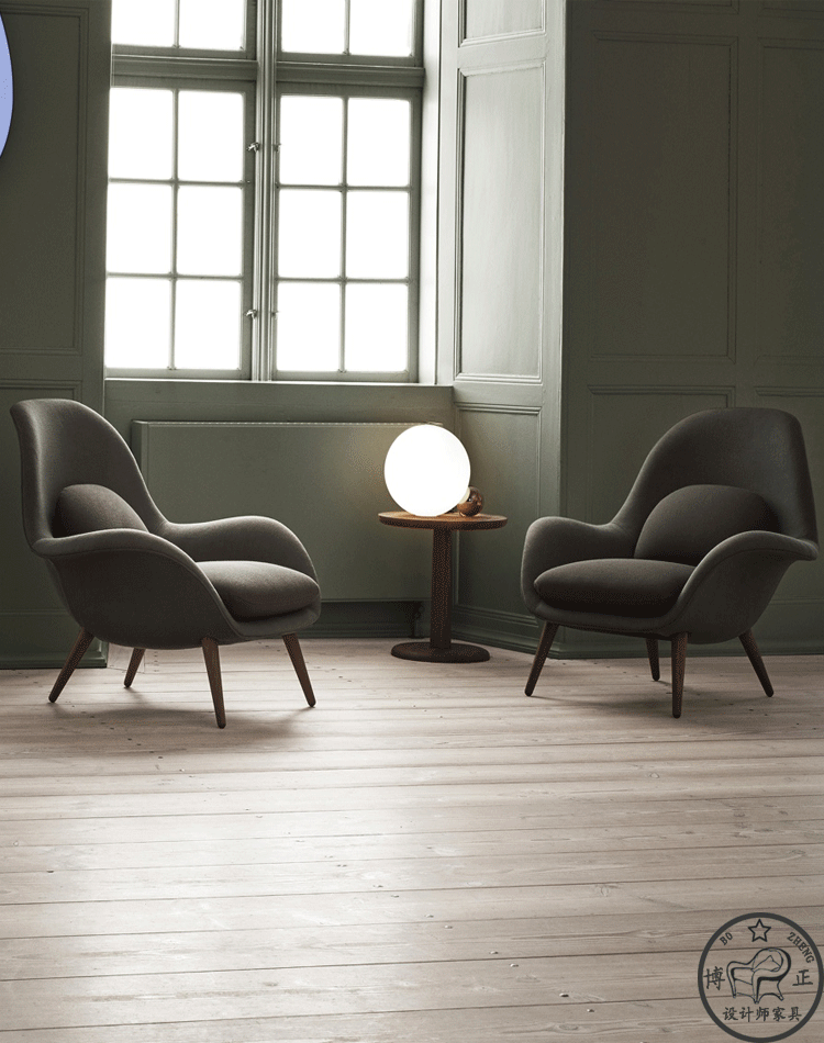Ghế Swoon Lounge Ghế Bắc Âu Thiết kế sáng tạo Đồ nội thất Hình ghế Lounge Ghế Lounge sofa da bò