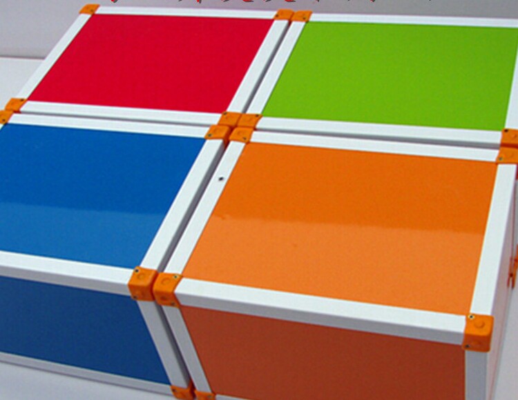 Factory direct supply thickened primary school with multi-functional hexahedron color music stool specification 30*24 5*37cm