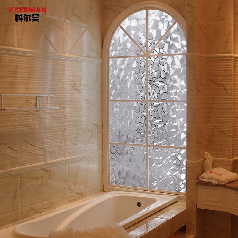 Electrostatic windows Glass stickers Dressing Room Light Transmission Opaque Frosted Glass Cling Film Bathroom Windows Floral Paper Glass Paper