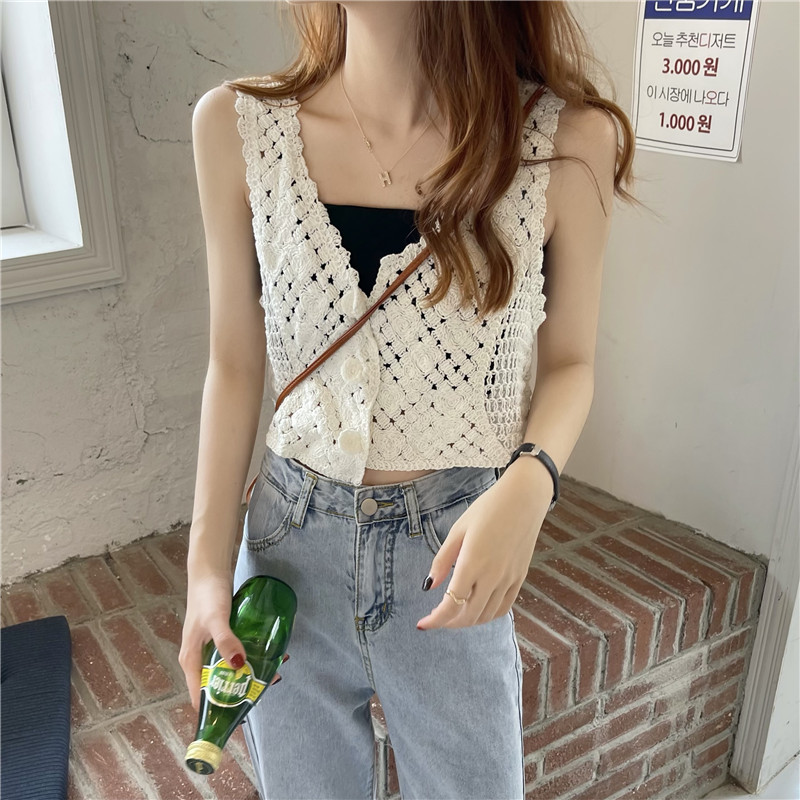 Short Cardigan Camisole for Women, Stylish and Unique Design, Can Be Worn as Outerwear, 2025 New Summer Sleeveless Top, Trendy