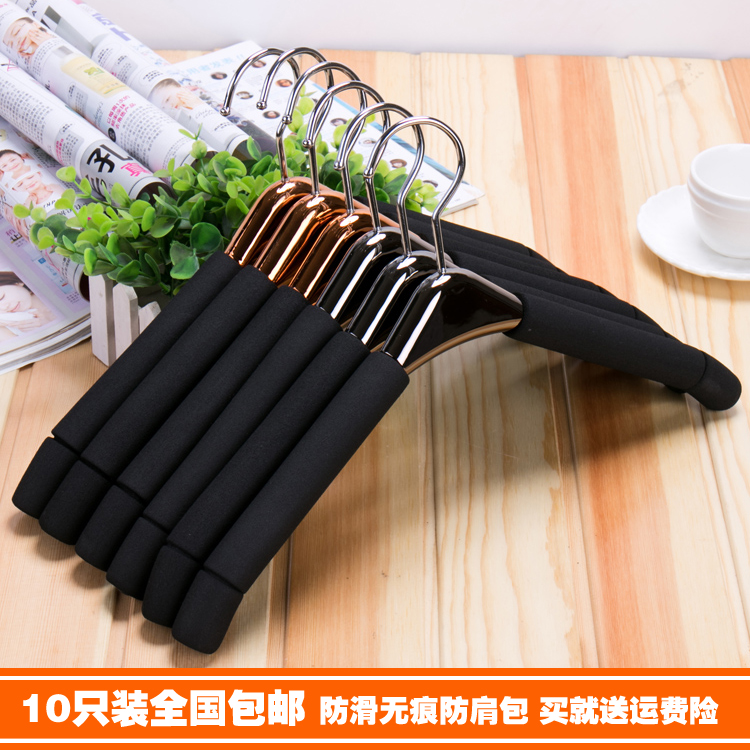 10-pack clothing store hangers Solid wood sponge non-slip adult clothes hang men's and women's pants rack household clothes support