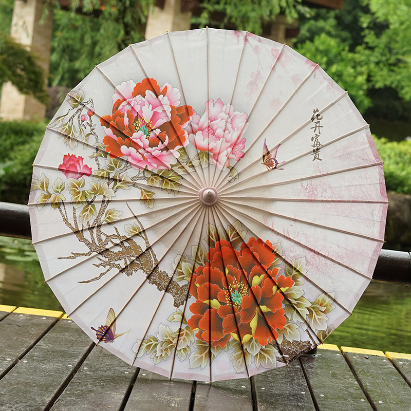 Walking Show Umbrella Model Show Qipao Show Umbrella Classical Crafts Performance Oil Paper Umbrella Female Gufeng Hanfu Flower Umbrella Performance Jiangnan