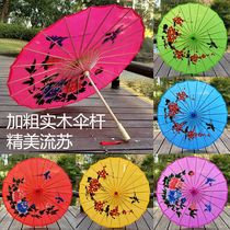 Three Mando hand-painted silk umbrella dancing umbrella Classical ceiling decoration props performance costume photography Plum blossom peony