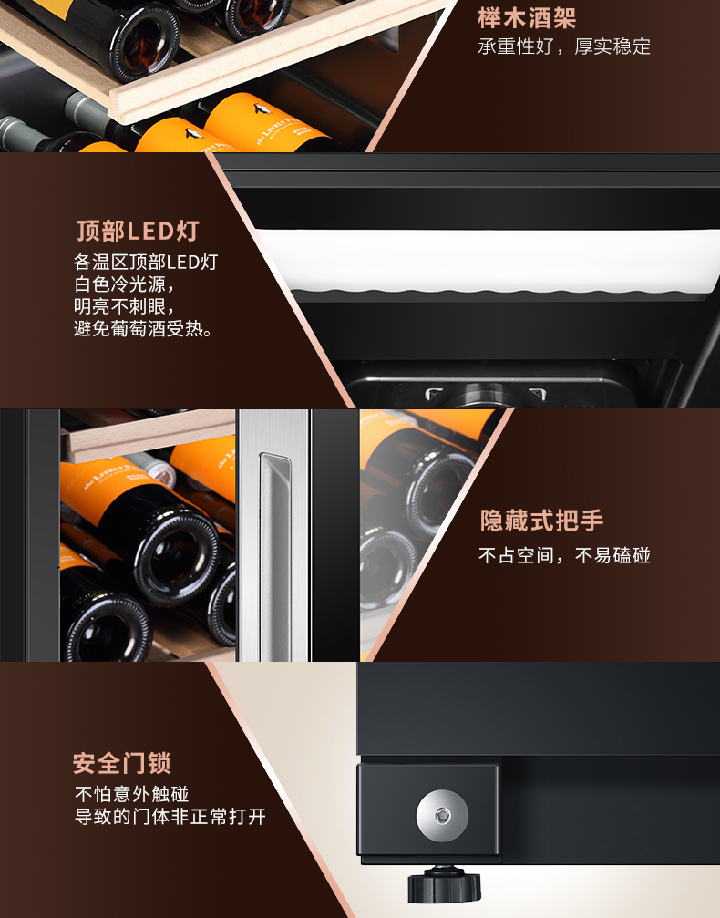tủ trưng bày rượu Haier máy tính gia đình nhiệt độ kép lưu trữ độc lập tủ rượu tủ rượu tủ rượu Haier / Haier WS136S - Tủ rượu vang tủ rượu