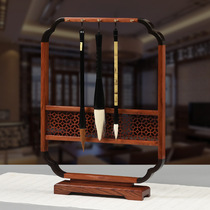 New Chinese brush stand Pen hanging solid wood Mahogany brush stand hanging pen stand Sour branch wood Wenfang calligraphy supplies